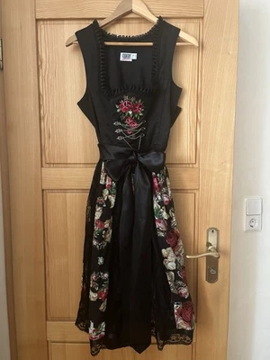 Damen Dirndl Gr. 38 mit Schürze und Spitzenbluse - Bild 1 von 4