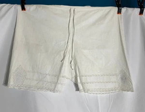 Exquisite Antique/Vintage Embroidered Cotton Bloomers - Picture 1 of 6