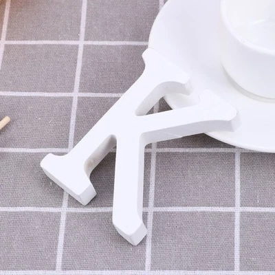  1pc 8cm lettere di legno K Decor parete semplice lettera fai da te per la festa - Immagine 1 di 4