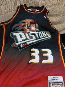 Trikot 1999-00 Grant Hill Detroit Pistons Mitchell And Ness Größe M - Bild 1 von 7
