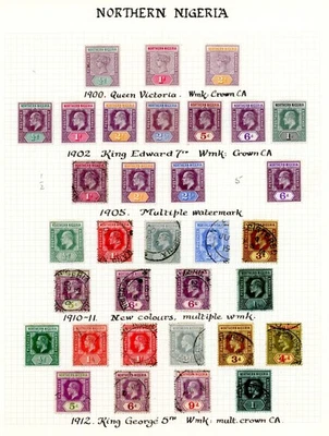 Colección de sellos de Nigeria usados y montados como nuevos en 13 páginas Foto 1 de 4