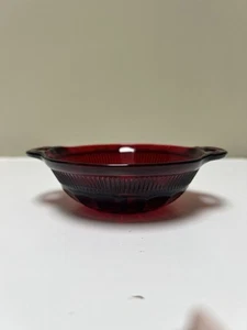 Vintage Anchor Hocking Coronation Royal Ruby Red Glass Berry Bowl - Picture 1 of 16