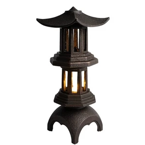 Retro Eisen Lampe Garten Statue Japanische Gartendeko Außen Zen Garten Übertopf... - Bild 1 von 5