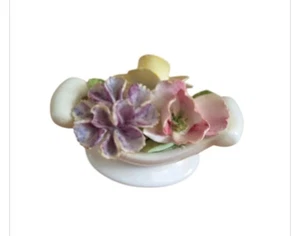 Royal Doulton Bone China Bouquet Porcelain Footed Flower Bowl Made In England - Picture 1 of 12