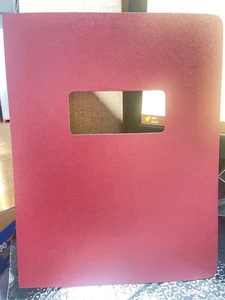 11 unpunched Composition Covers Maroon with window 8-3/4" x 11-1/4" 11 sheetsM13 - Picture 1 of 7