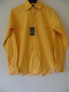 DRAKE'SYELLOW BUTTON DOWN COLLAR SHIRT SIZE S NEW WITH TAG MADE IN SOMERSET - Picture 1 of 4