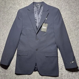 DNKY Blazer Mens 38R Navy Blue Jacket Stylish Classic New Double Vented - Picture 1 of 13