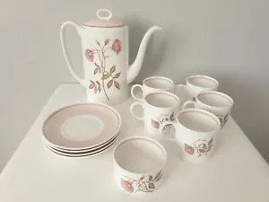 Juego de tazas, platillos y azúcar de café talismán Susie Cooper Wedgwood vintage años 60 - Imagen 1 de 11