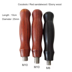 Empuñadura de mango de madera preciosa hecha a medida hágalo usted mismo para accesorio de máquina de café espresso - Imagen 1 de 7
