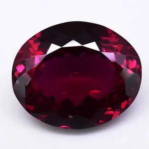 23.20 Cts Flawless Blood Red Mozambique Ruby Oval Cut Certified AAA+ Gemstone - Picture 1 of 4