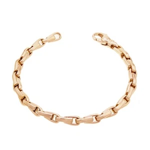 10k Rose Gold Solid Handmade Fashion Link Bracelet 7.5" 4.8mm 20.7 grams - Picture 1 of 3