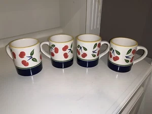 Dansk Hand painted floral Design 4 Coffee Mugs - Picture 1 of 5