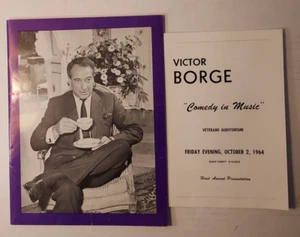 Victor Borge 1964 recuerdos y programas de teatro "Comedia en la música" - Imagen 1 de 2