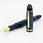 JinHao X159 Acrylic Black Fountain Pen Metal Gold Clip 0.5mm F Nib Ink Pen NEW