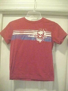 Camiseta roja Old Navy Boy talla pequeña (6-7) tema esqueleto mezcla de algodón manga corta - Imagen 1 de 4