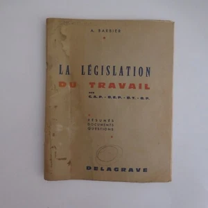 A Barbero 1961 Legislación de La Trabajo Cuaderno Escuela Vacio Delagrave N6079 - Imagen 1 de 12