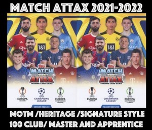 TOPPS CHAMPIONS LEAGUE MATCH ATTAX 2021/22 21/22 SUBSETS #388 - #491 100 CLUB