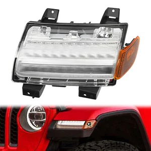 Luz de señal de giro LED con DRL para Jeep Wrangler JL 2018-2022 lado izquierdo 55112884AF - Imagen 1 de 19