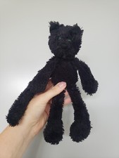 Mewo Omori Plush Black Cat Toy Handmade Soft Toy Made to Order 7.9