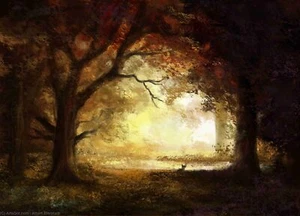 7977.Deko Poster.Wohnraum Design Kunstdeko.Bierstadt Landschaftsmalerei - Bild 1 von 1
