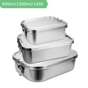 Brotdose Edelstahl BPA frei Aufbewahrung Kinder Brotdosen Lunchbox Vesperdose - Bild 1 von 17