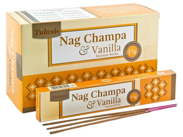 Tulasi Nag Champa  incense sticks | Vanilla | [6 Pack of 15 stick] 90 - Image 1 of 1