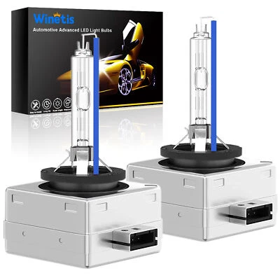 D1S HID Xenon Headlight Light Bulbs OEM Replacement For BMW Audi VW 8000K Blue - Image 1 of 4