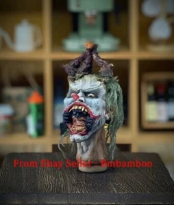 Gingerworks 1/6 Joker Head Carving Handmade Customized Fit 12" Action Figures - Picture 1 of 2