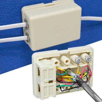 Steren Dual-Port Surface Mount, Telephone Jack, RJ11 - 4P4C - Image 1 of 4