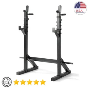 Adjustable Height Pull up Bar Power Rack & Squat Rack Fitness Home Gym Exercise - Picture 1 of 6