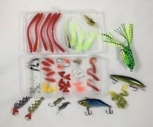 Fishing Lure and Tackle Box Set Crank bait/Soft Baits/Frogs/Spoons - Picture 1 of 1