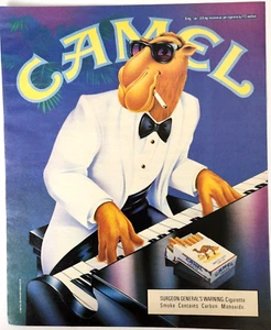 Joe Camel Playing Piano Vintage 1990 Cigarette Ad Magazine Print Art - Bild 1 von 5