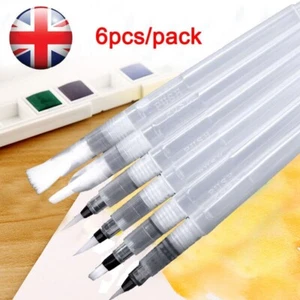 6x Refillable Pilot Water Brush Set Ink Pen Calligraphy Painting Watercolor Tool - Picture 1 of 8