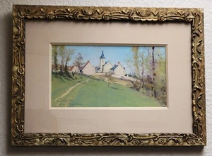 Jacques Coquillay (B. 1935, Francia), "Saint Bandol". Pastel a bordo - Imagen 1 de 10