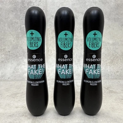 3 Pack! essence What the Fake! Volumizing & Lengthening Fiber Mascara black - Image 1 of 2