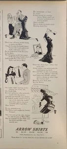 1941 Pfeil Shirts Sanforized Shrunk Vintage Ad 14 x 5 Cartoon - Bild 1 von 2