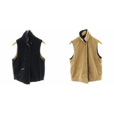 Chaleco R By 45Rpm Frente Abierto Boa Reversible Algodón 2 M Beige Negro/An21 Foto 1 de 4