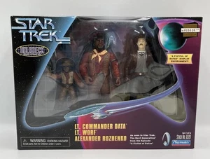 STAR TREK PLAYMATES - DATA WORF AND ALEXANDER ROZHENKO - HOLODECK 3 PACK -NEW - Picture 1 of 9