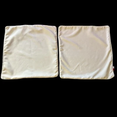 Tommy Hilfiger 2 件套奶油色装饰枕套 19 英寸 x 19 英寸  — 第 1/4 张图片