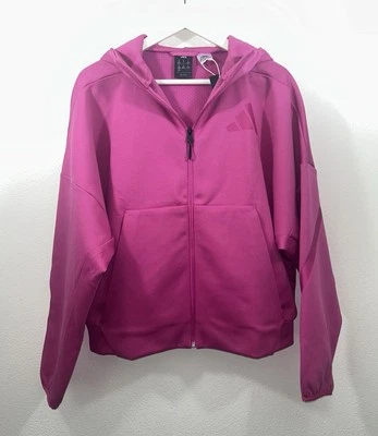 Adidas Women's ZNE Full Zip Hoodie Fuchsia Pink Style# JD0816 Size Medium NWT - Image 1 of 4