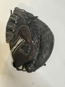 Spalding Diamond Elite 18999 Baseball Catchers Mitt RHT Black FAIR/POOR - Picture 1 of 10