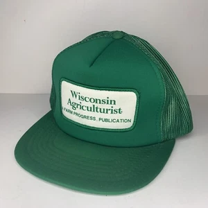Vintage Wisconsin Agriculturist A Farm Progress Publication Trucker Hat Korea - Picture 1 of 8