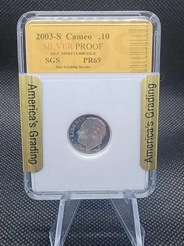 2003 -S cameo silver proof dime Cover