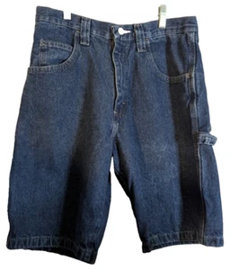 Pantalones Cortos de Carpintero Wrangler Para Hombre Azul Denim Talla 30/9 Auténticos Cómodos Jeans - Imagen 1 de 6