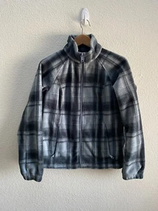 Columbia Benton Springs Printed Full Zip Fleece Jacket Medium Black Gray WL6769 - Picture 1 of 5
