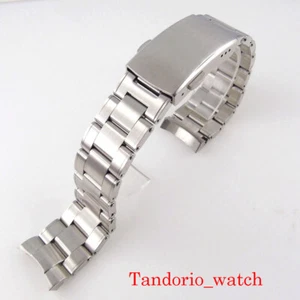 Reloj de pulsera de acero inoxidable de 20 mm de ancho cierre plegable botón pulsador para reloj - Imagen 1 de 6