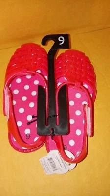 Maravilla. Zapatos Nation Infantil/Niño Pequeño Rosa Jalea Talla 9 con Punto Rosa y Blanco  Foto 1 de 4