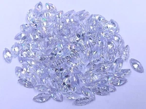 NATURAL WHITE SAPPHIRE LOT IGL CERTIFIED 14x7MM MARQUISE CUT LOOSE GEMSTONE 5MAX - Picture 1 of 43