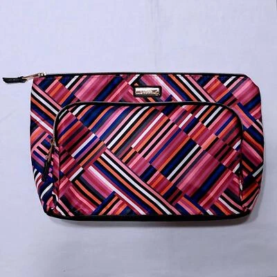 Trina Turk Cosmetic Makeup Bag Travel Case Geometric Pattern - Image 1 of 4