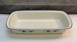 LENOX POPPIES ON BLUE new unused 14' RECTANGULAR BAKER (MADE IN USA) server - Picture 1 of 4